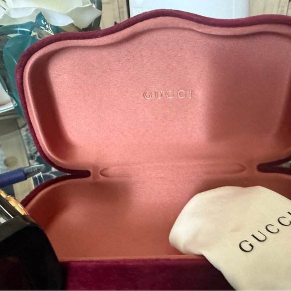 Gucci Black Sunglasses with Gold Logo